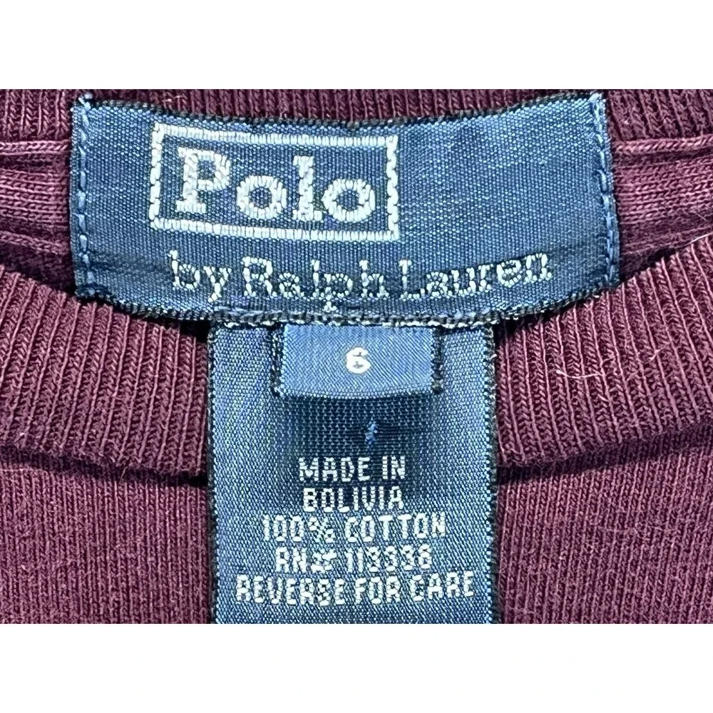 Vintage Kids Polo Ralph Lauren Tshirt Sz 6 GUC Long Sleeve Sporting Goods Boys